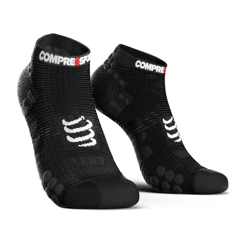 Chaussettes Compressport Racing V3 Run Low Black Rabais