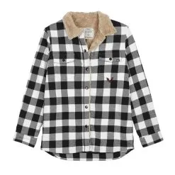 Chemise Picture Organic Ambre Shirt Ecru / Black Soldes