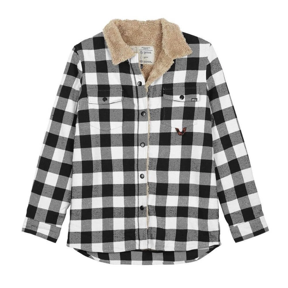 Chemise Picture Organic Ambre Shirt Ecru / Black Soldes