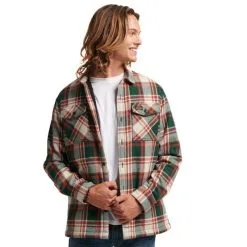 Chemise Superdry Vintage Miller Wool Shirt Green En Remise