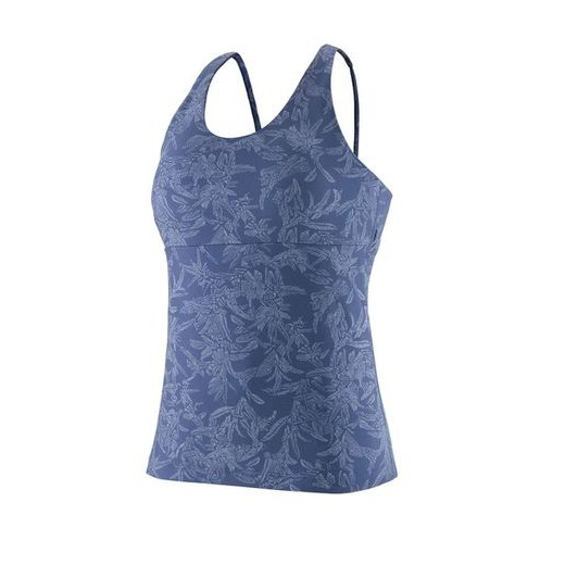 Patagonia DEBARDEUR FEMME MIBRA TANK FLOWER CURRENT BLUE