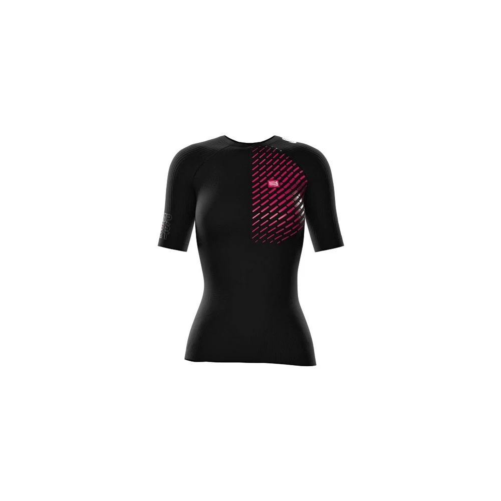 T-Shirt Compressport Trail Running Postural Ss Top W Black Soldes – Image 2