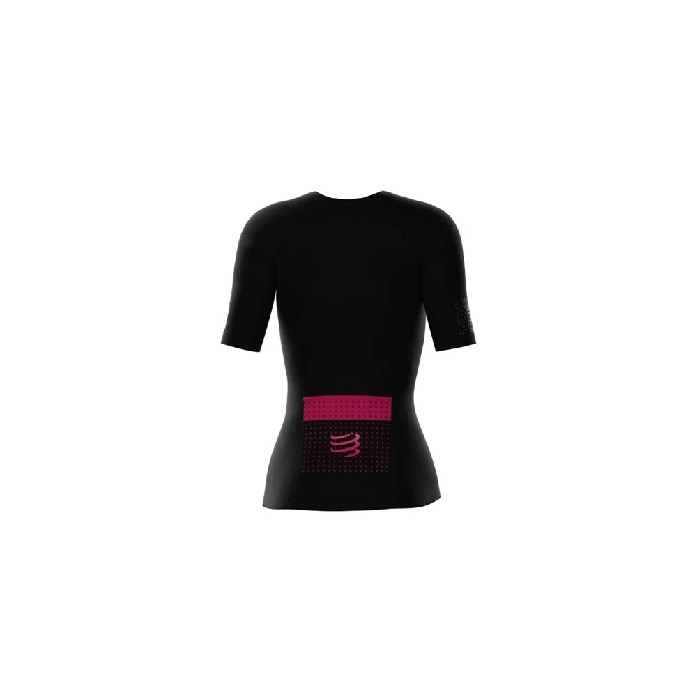 T-Shirt Compressport Trail Running Postural Ss Top W Black Soldes – Image 3