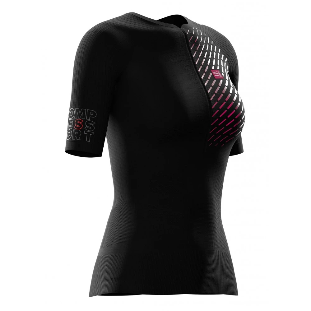 T-Shirt Compressport Trail Running Postural Ss Top W Black Soldes