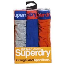 Boxer Superdry Orange Label Blue / Orange / Grey Pas Cher