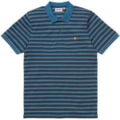 Polo Carhartt S/s Akron Stripe Shore Soldes