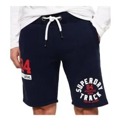 Short Superdry Track & Field Montana Blue Grit Pas Cher