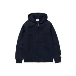 Sweat à Capuche Carhartt Hooded Chase Jacket Dark Navy / Gold Soldes