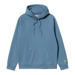 Sweat à Capuche Carhartt Hooded Chase Sweat Icy Water / Gold En Remise