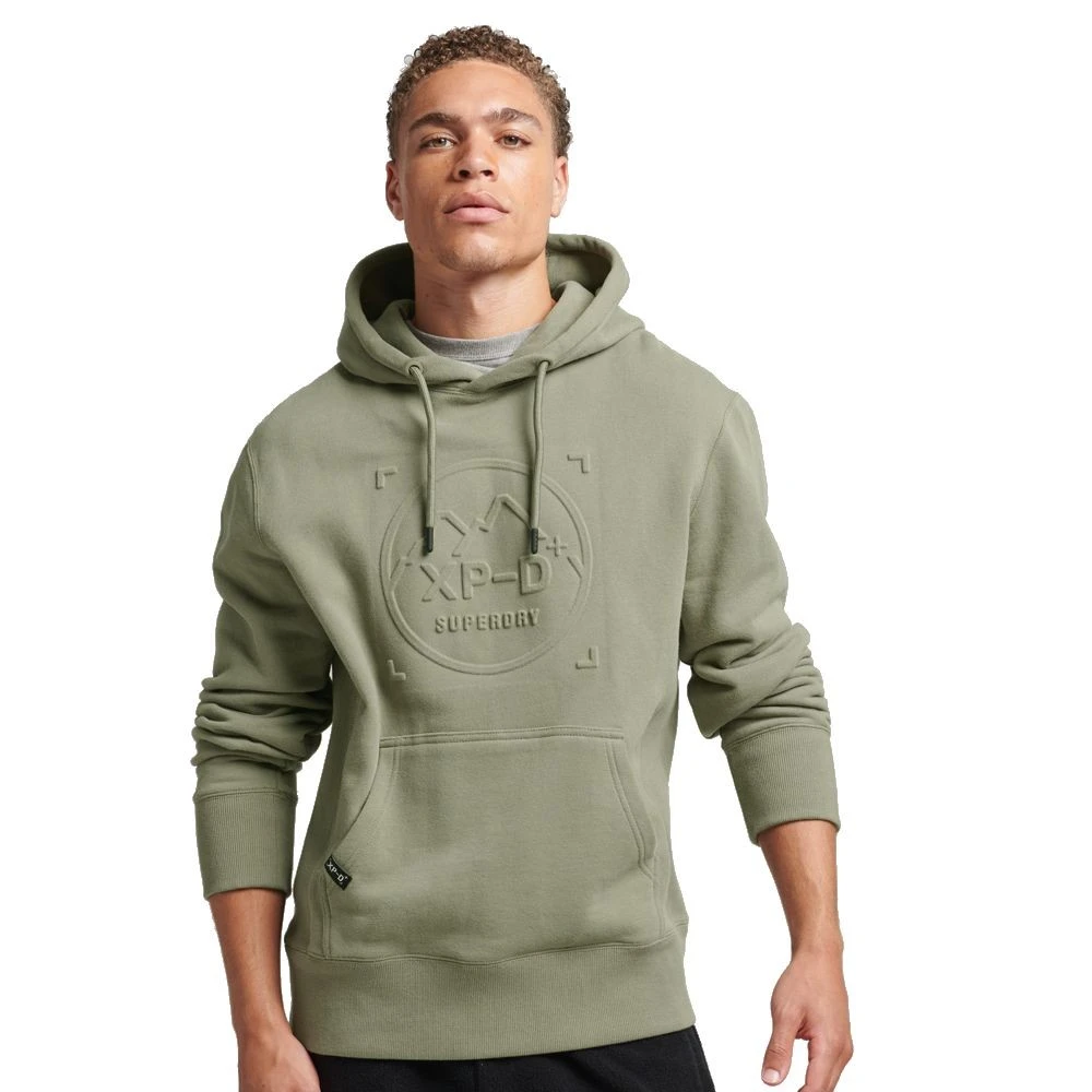 Sweat à Capuche Superdry Code XPD Loose Hood Light Khaki Soldes – Image 2