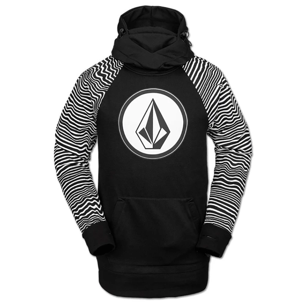 Sweat à Capuche Volcom Hydro Riding Hoodie Black Stripe Soldes