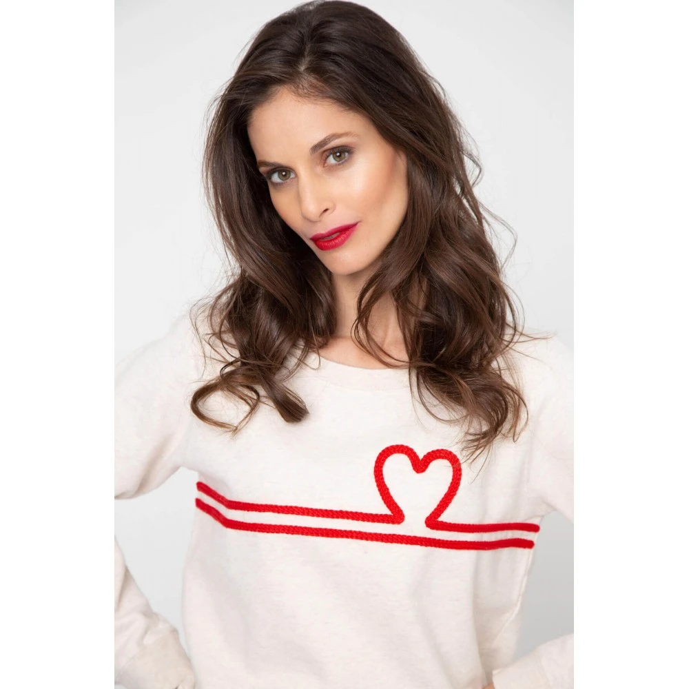 Sweat French Disorder Marlon Heart Heather Cream Soldes – Image 2