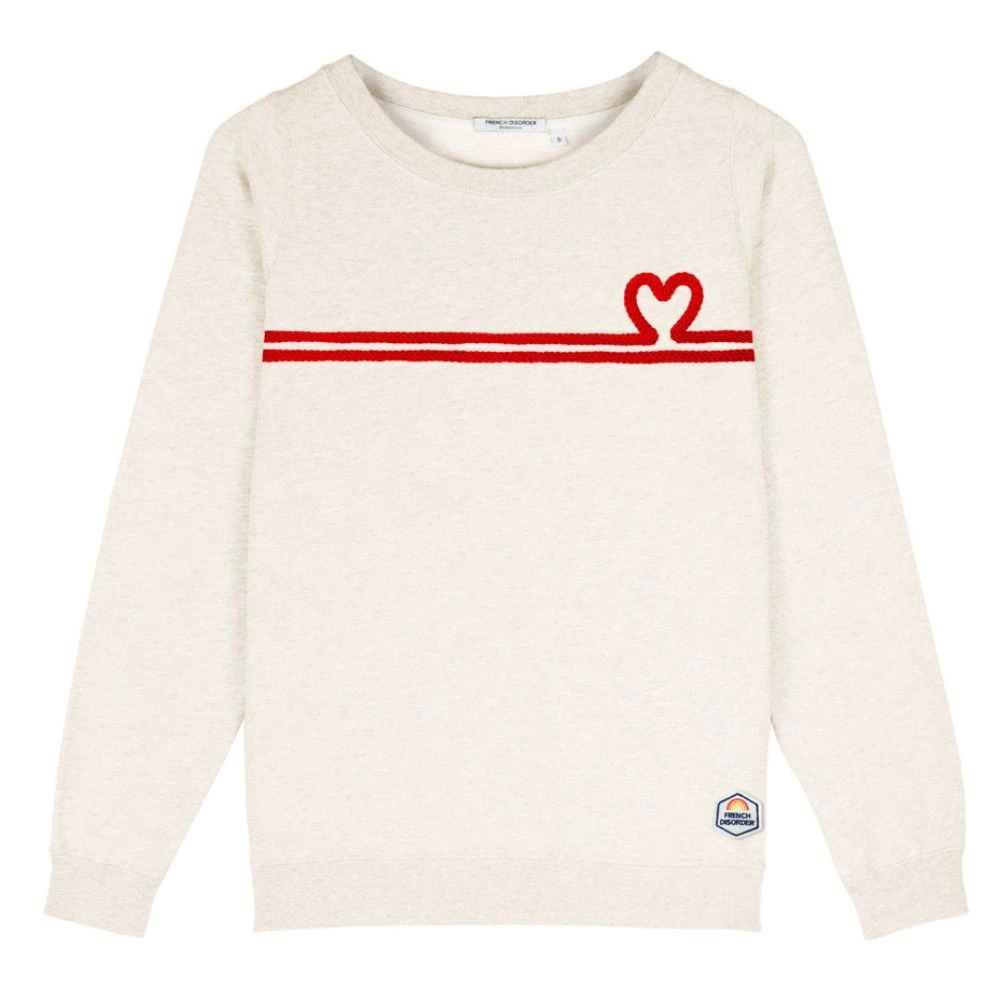 Sweat French Disorder Marlon Heart Heather Cream Soldes