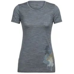 T-shirt Icebreaker Tech Through The Forest Heather Moins Cher