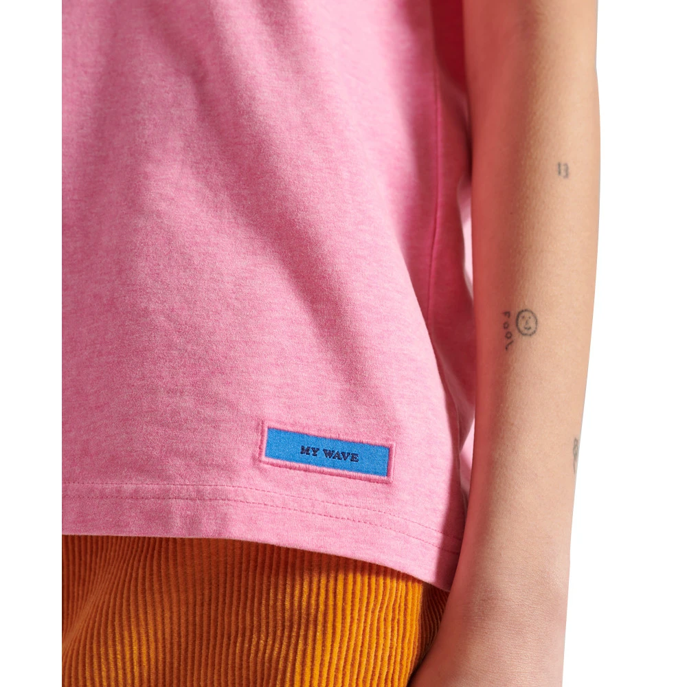 T-shirt Superdry Vintage Logo Cali 180 Fluro Pink Pastel En Remise – Image 4
