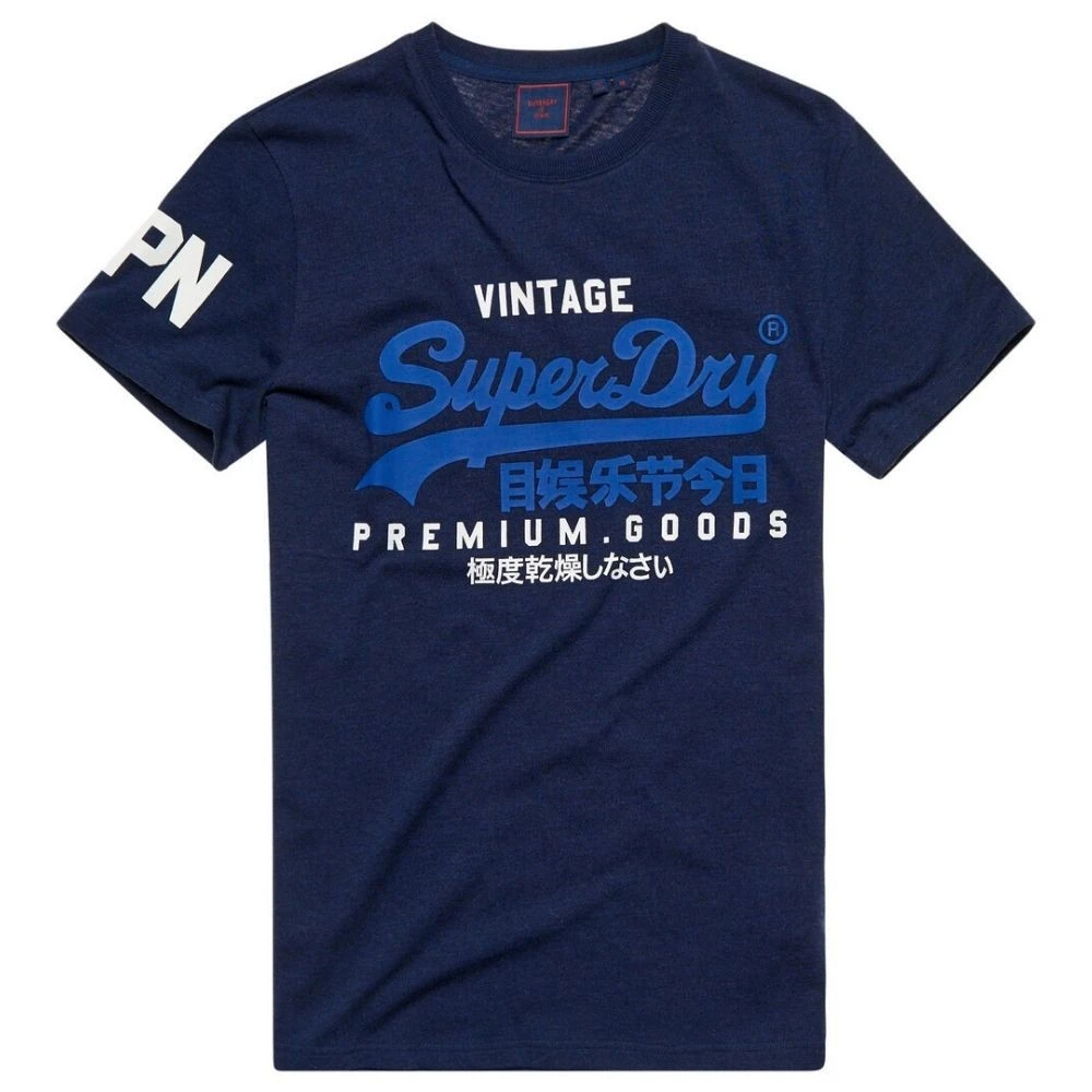 T-shirt Superdry Vintage Logo Tee Midnight Blue Grit Pas Cher