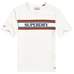 T-shirt Superdry Vintage Text Graphic Tee Off White En Remise